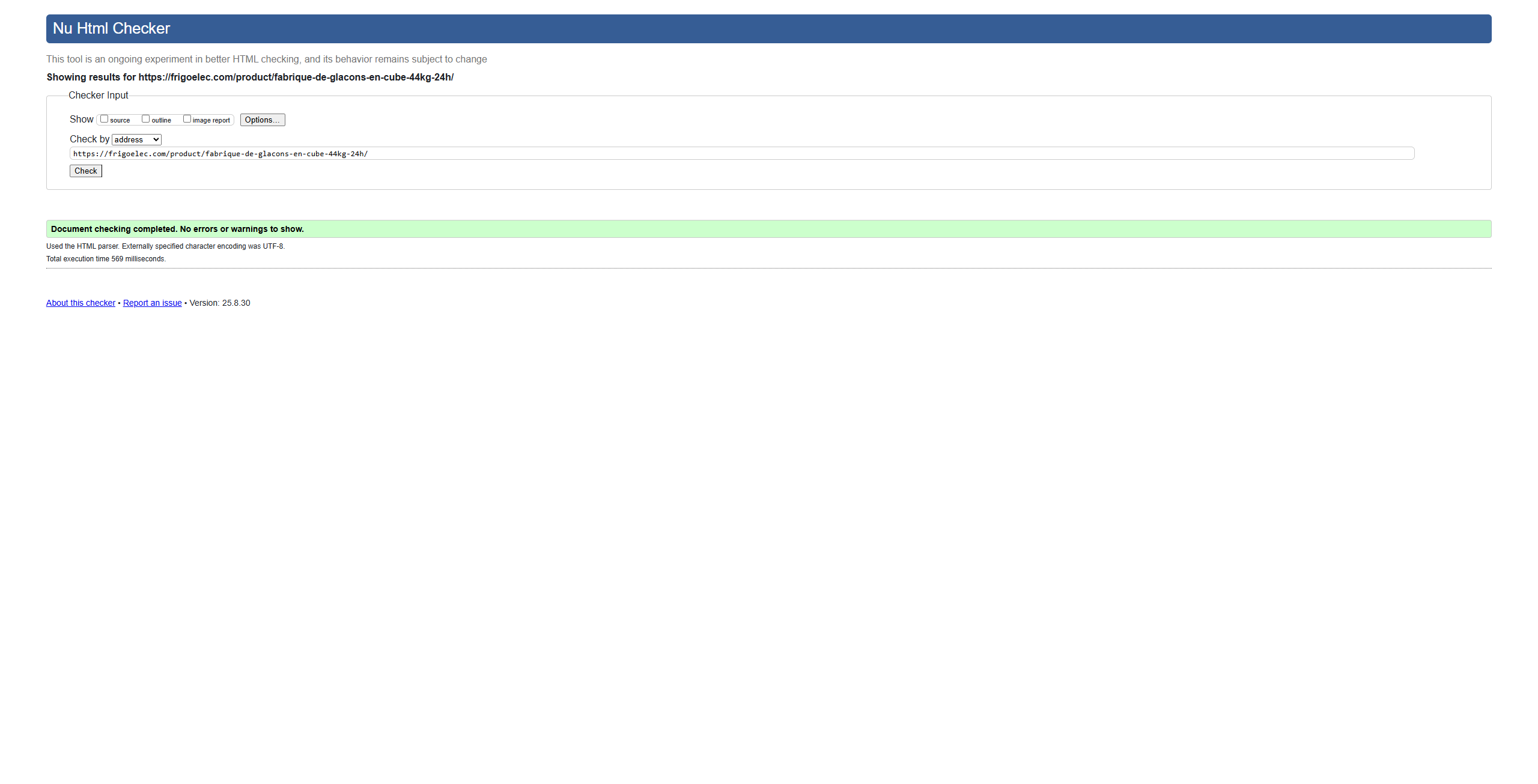 Single product page after optimization snapshot
