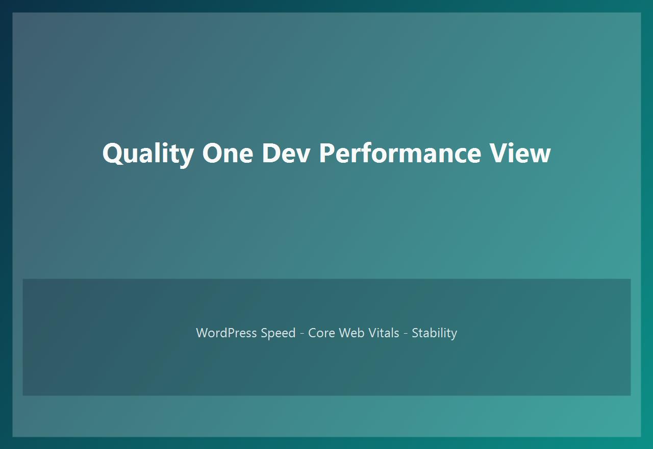 Quality One Dev